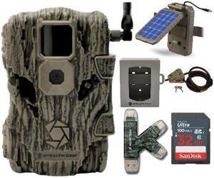Stealth Cam Fusion X 26MP Trail Camera with Solar Power Panel Bundle