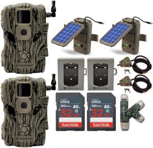 Stealth Cam Fusion X 26MP Trail Camera with Solar Power Panel (2-Pack) Bundle