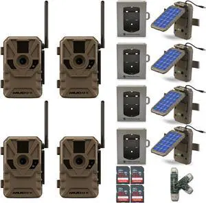 Muddy Manifest Cellular Camera (AT&T) Security and Power Bundle (4-Pack)