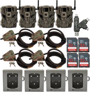 Stealth Cam Fusion X 26MP Trail Camera (Verizon) Super Security Bundle (4-Pack)