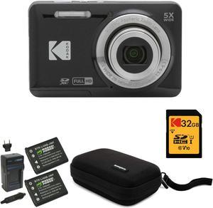 Kodak Pixpro Friendly Zoom FZ55 Digital Camera Black Bundle with Accessories