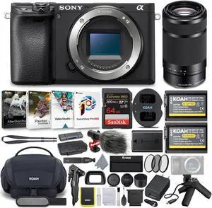 Sony Alpha a6400 Mirrorless Digital Camera Body Kit with Shooting Grip and Mic