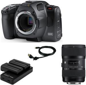 Blackmagic Pocket Cinema Camera 6K G2 (Canon EF) Bundle with 18-35mm Accessories