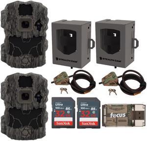 Stealth Cam DS4K Ultimate Camera with Security Boxes, Cables and SD Cards
