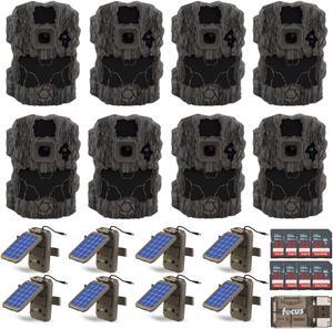 Stealth Cam DS4K 32MP Ultimate Camera with Solar Power Panels Bundle (8-Pack)