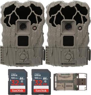 Stealth Cam Veil 22MP Trail Camera (2-Pack) with 32GB Memory Card Bundle