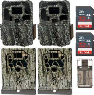 Browning Dark Ops Pro X Trail Camera w/Memory Card, Security Box Bundle (2-Pack)