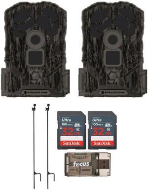 Stealth Cam Browtine 14MP Trail Camera with Video (2-Pack) Bundle