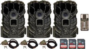 Stealth Cam Browtine 14MP Camera (3-Pack) with Adjustable Cable (3-Pack) Bundle