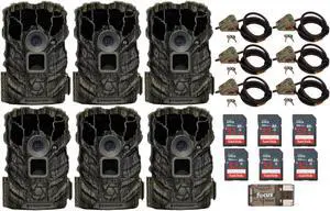 Stealth Cam Browtine 14MP Camera (6-Pack) with Locking Cable (6-Pack) Bundle