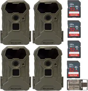 Stealth Cam Wildview 12 Megapixel Infrared Trail Camera Bundle (4-Pack)
