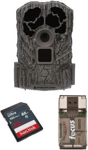 Stealth Cam Browtine 16MP Trail Camera with 32GB Memory Card and Card Reader