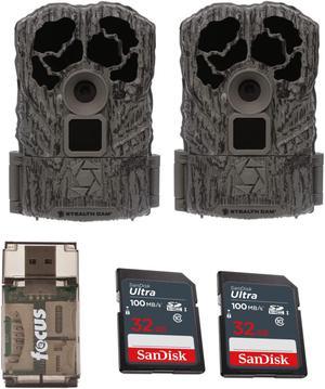 Stealth Cam Browtine 16MP Trail Camera w/32GB SD Card and Card Reader (2-Pack)