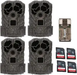 Stealth Cam Browtine 16MP Trail Camera w/32GB SD Card and Card Reader (4-Pack)