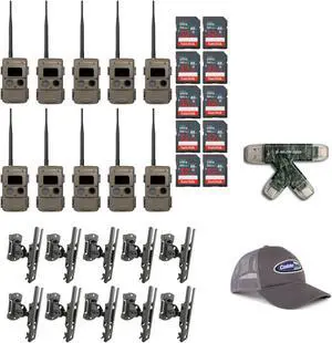 Cuddeback CuddeLink Wireless Trail Camera w/Mount, and SD Card Bundle (10 Pack)