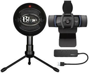 Blue Microphones Snowball Ice USB Microphone (Black) Bundle