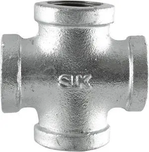 LDR Industries 311CR-114 1-1/4-Inch Galvanized Zinc Coated Cross Malleable Pipe