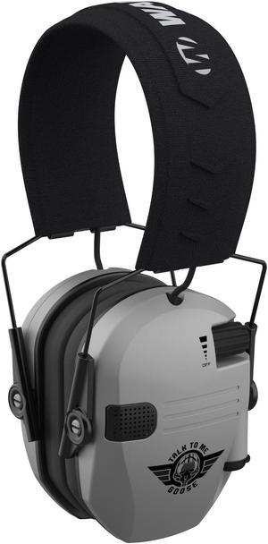 Walkers Razor Slim Electric Earmuffs with Speakers (Talk To Me Goose Gray)