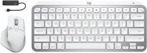 Logitech MX Keys Mini for Mac Wireless Keyboard (Gray) with Mouse Bundle
