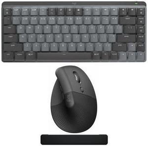 Logitech MX Keys Mechanical Mini Keyboard (Tactile) Bundle with Ergonomic Mouse