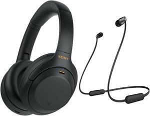 Sony WH-1000XM4 Wireless Noise Canceling Over-Ear Headphones (Black) Bundle
