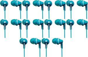 Panasonic ErgoFit InEar Earbud Headphones Turquoise 10pack