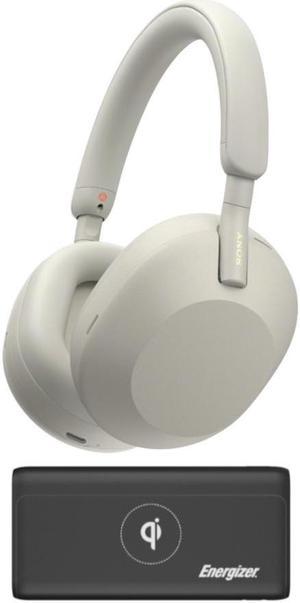 Sony WH-1000XM5 Wireless Noise Canceling Over-Ear Headphones (Silver) Bundle