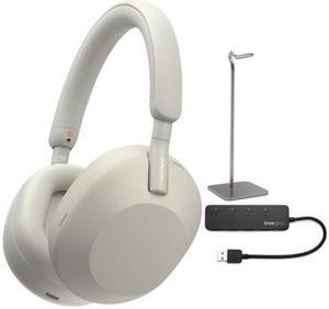 Sony WH-1000XM5 Wireless Noise Canceling Headphones with USB Port and Stand