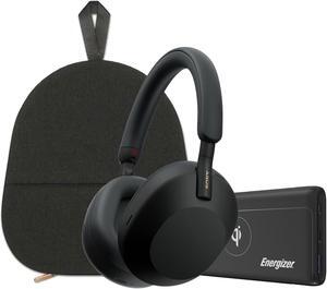 Sony WH-1000XM5 Wireless Noise Canceling Over-Ear Headphones (Black) Bundle