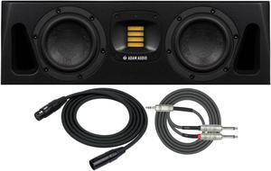 Adam Audio A44H Powered Two-Way Midfield Studio Monitor Bundle