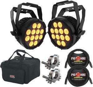 Chauvet DJ SLIMPARPROQIP LED Wash Lights with Clamps, Bag and Cables