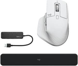 Logitech MX Master 3S For Mac Wireless Mouse Gray with MX Palm Rest Bundle