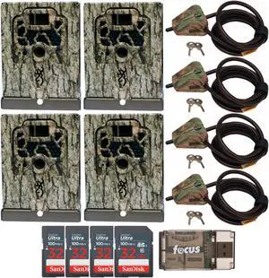 Browning Trail Cameras Security Box (4-Pack) with Python Cable Locks Bundle
