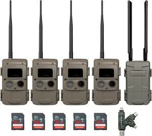 Cuddeback CuddeLink Wireless, 3rd Gen (4-pack) Bundle with Home Camera Starter Kit