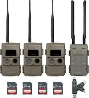 Cuddeback CuddeLink Wireless, 3rd Gen (3-pack) Bundle with Home Camera Starter Kit