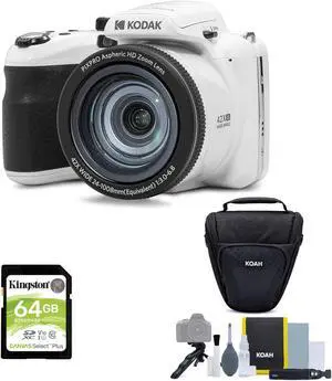 Kodak PIXPRO AZ425 Astro Zoom 20MP Camera (White) Bundle with Accessory Kit