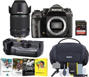 Pentax K-1 Mark II DSLR Camera, 28-105mm Lens w/Battery Grip, Memory Card Bundle