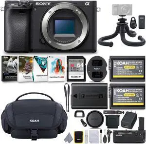 Sony Alpha a6400 Mirrorless Digital Camera (Body Only) Bundle with Accesories