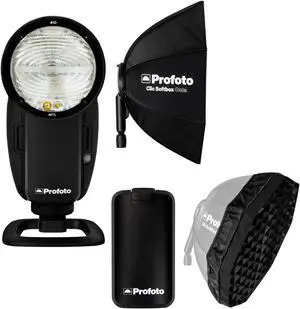 Profoto A10 AirTTL-C Studio Light for Nikon with Softbox and Softgrid Bundle