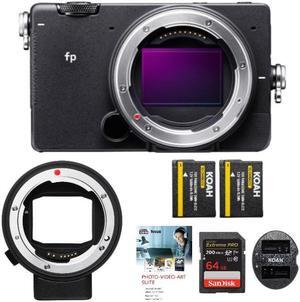 Sigma fp Camera Body w/ Sigma MC-21 Converter/Adapter & 64GB Extreme PRO Bundle