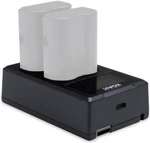 Koah Dual USB-C Charger with LCD Display for Nikon EN-EL15 Battery