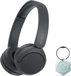 Sony WH-CH520 Wireless Bluetooth On-Ear Headset (Black) with Locator Keychain