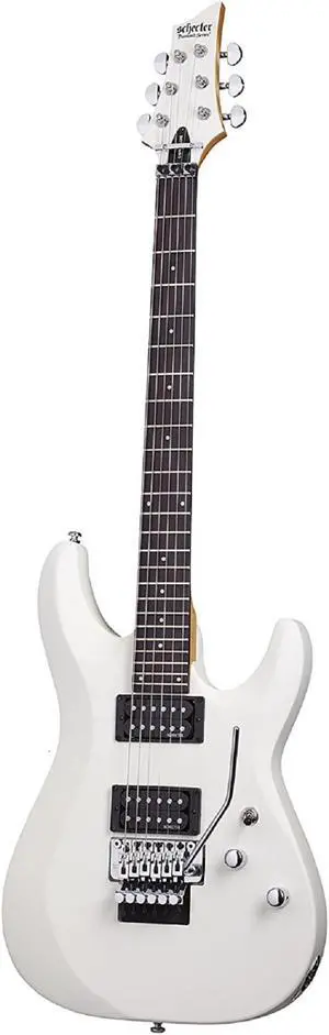 Schecter C-6FR Deluxe 6-String Electric Guitar (Right-Hand, Satin White)
