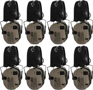 Walker's Razor Slim Ultra Low Profile Compact Design Earmuffs (US Flag 8-Pack)