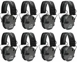 Walker's Razor Slim Ultra Low Profile Compact Design Earmuffs (Carbon) 8-Pack