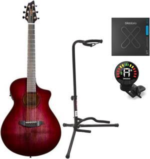 Breedlove Pursuit Exotic S Guitar (Pinot Burst) Bundle with Accessories