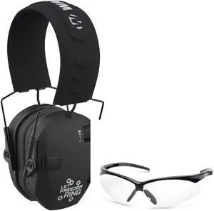 Walkers Razor Slim (Let Freedom Ring) Earmuffs with Shooting Glasses
