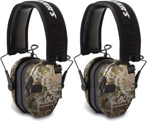 Walker's Razor Slim Low Profile Compact Design Earmuffs (Camo) 2-Pack