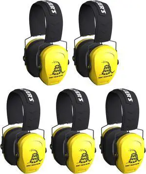 Walker's Razor Slim Passive Earmuffs, Don't Tread On Me (5 Pack)
