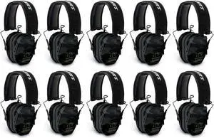 Walker's Razor Slim Ultra Low Profile Compact Design Earmuffs (Gray) 10-Pack